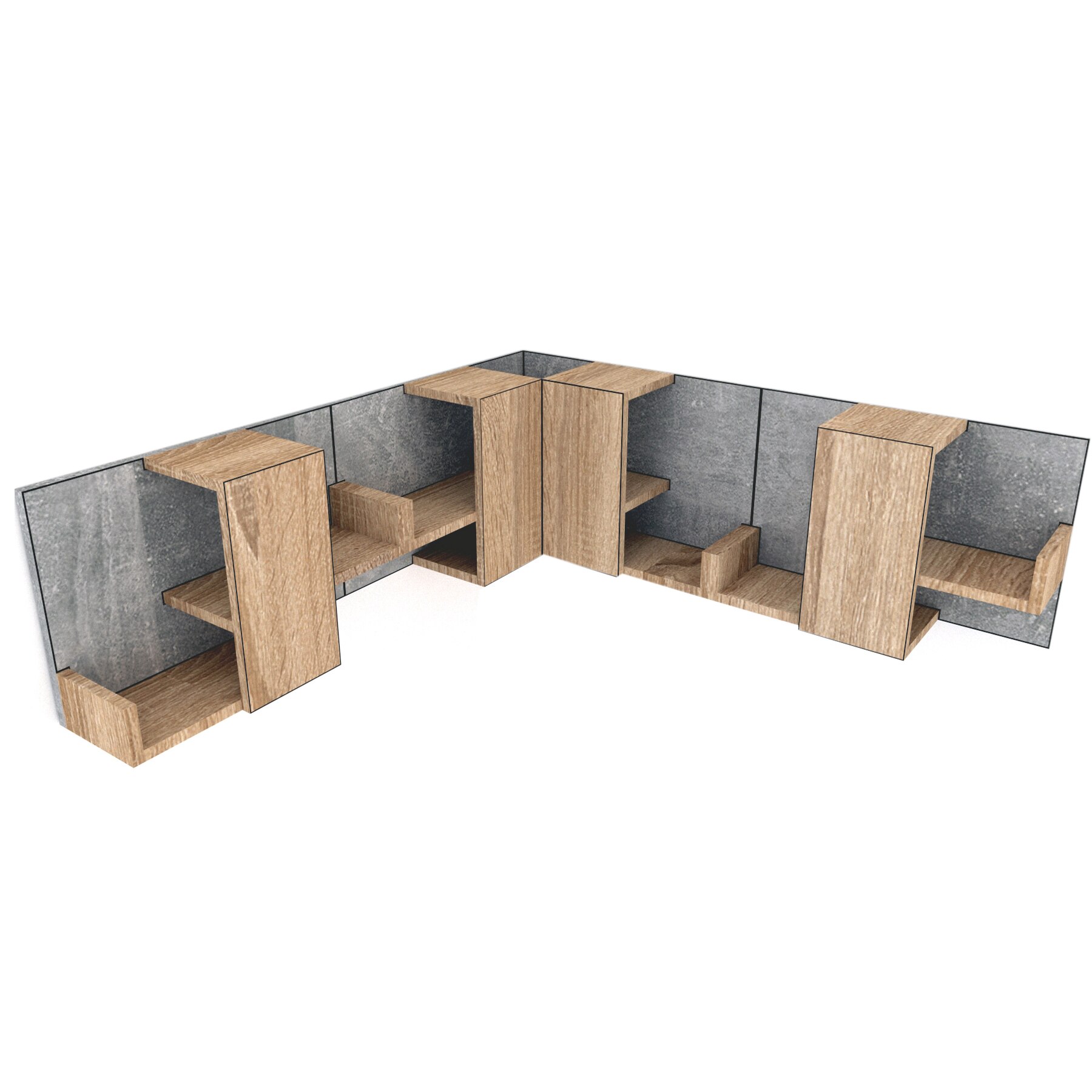 Raft Suprapozabil de Colt Genarom Bob 4, DS / Decor 4298, 120/120 x 40 x 20 cm