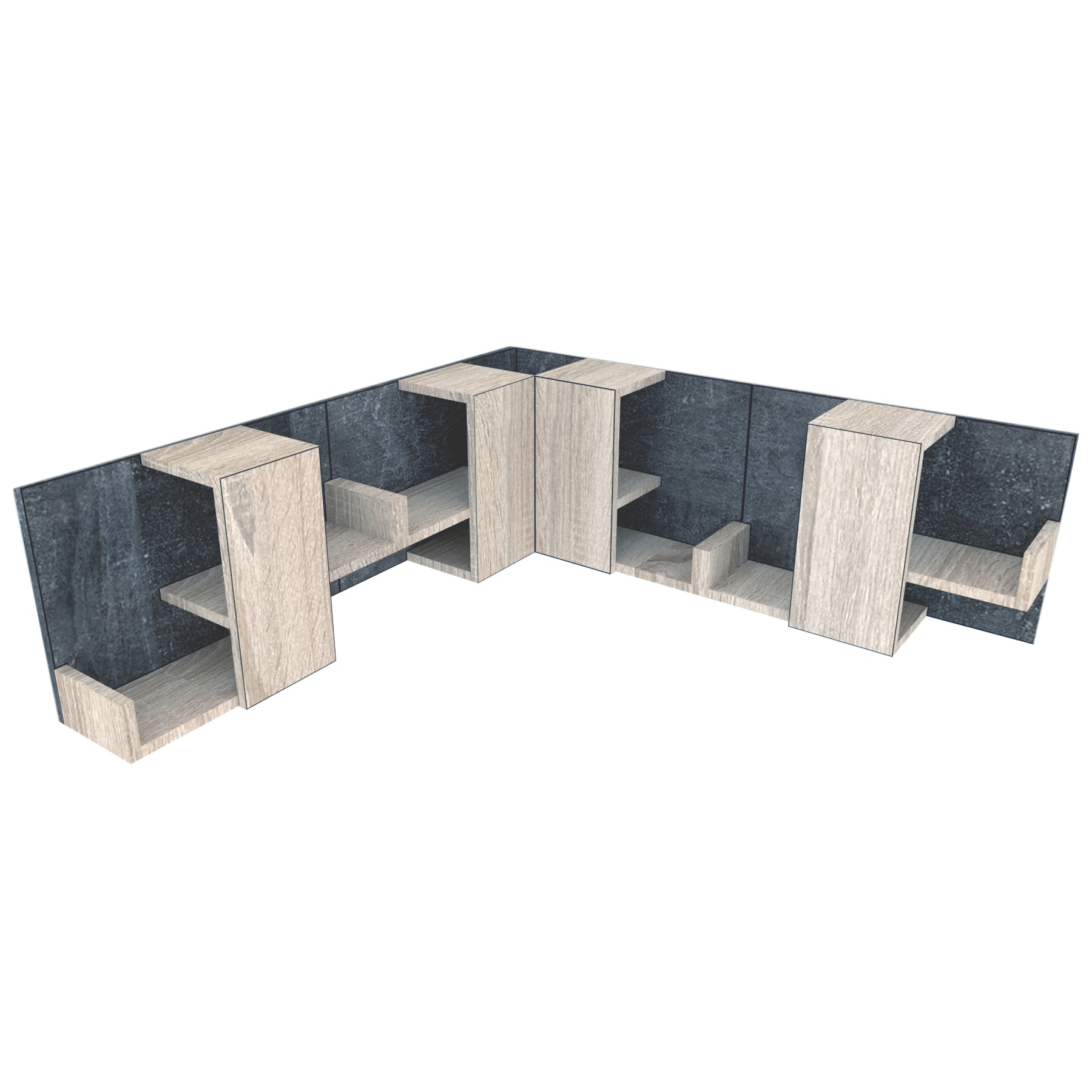 Raft Suprapozabil de Colt Genarom Bob 4, DS / Decor 4299, 120/120 x 40 x 20 cm