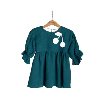 Rochie fete, Ada Rose, Albastru-turcoaz Rochie fete, Ada Rose, Albastru-turcoaz