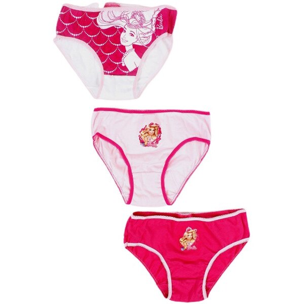 Set 3 perechi chiloti Barbie, 6 - 8 ani