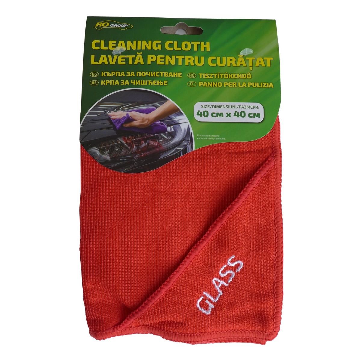 Laveta RoGroup, din microfibra, pentru curatat geamul, 40cm x 40cm