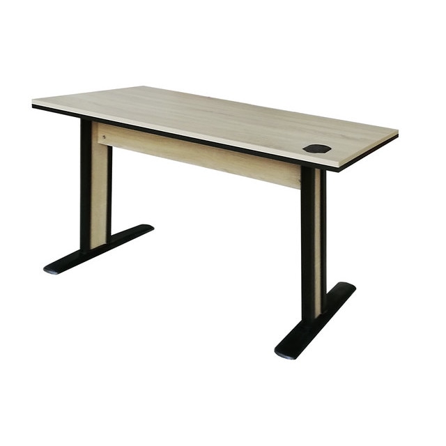 Birou office Ioana, pal Sonoma, cant sonoma /negru , 134 x 70 x75 cm