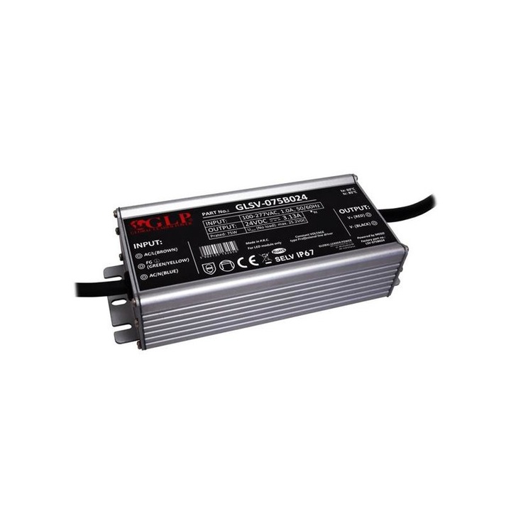 GLP 5132050 GLP GLSV-075B024 24V/3A 75W IP67 LED tápegység