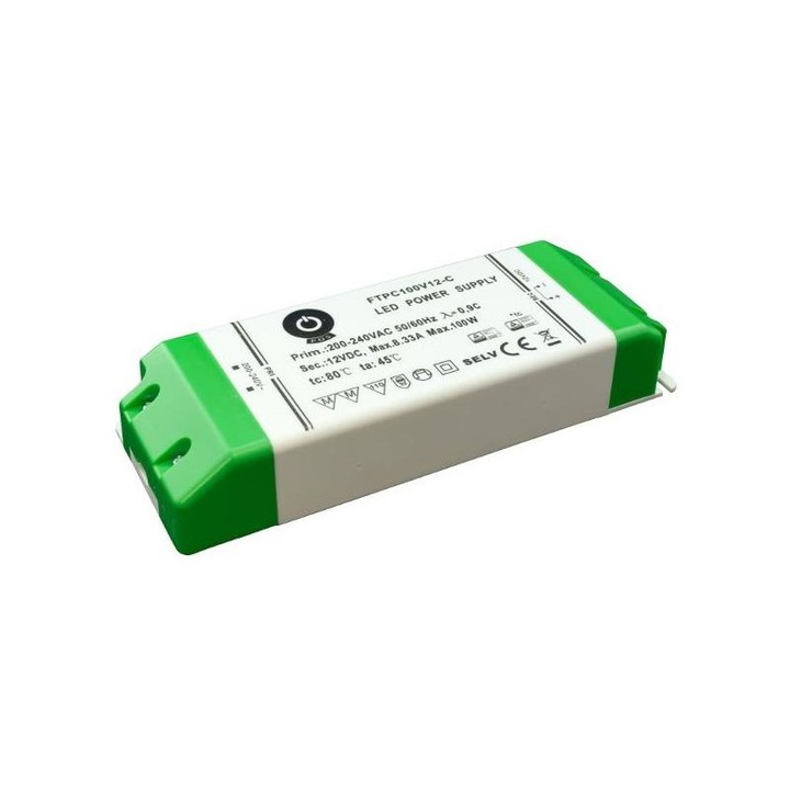 POS POWER 5121733 POS POWER FTPC100V12-C 12V/8.33A 100W IP20 LED tápegység