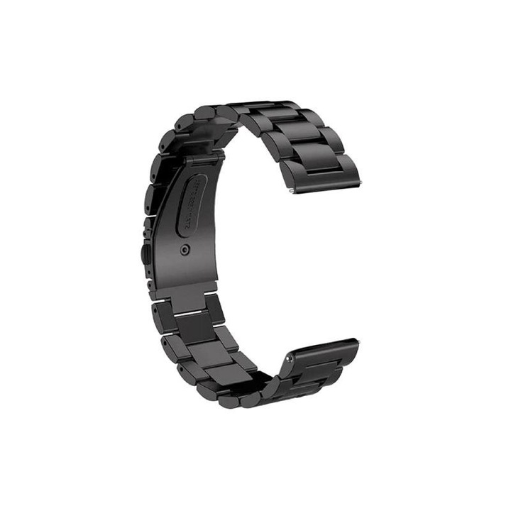 Каишка, съвместима с Huawei Watch GT 2 Pro, Quick Release телескопи, метал, черна