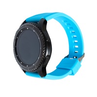Curea Silicon 22mm, smartwatch Samsung Galaxy watch/Samsung Gear S3 46mm diagonala, 22mm latimea curelei, Albastru deschis