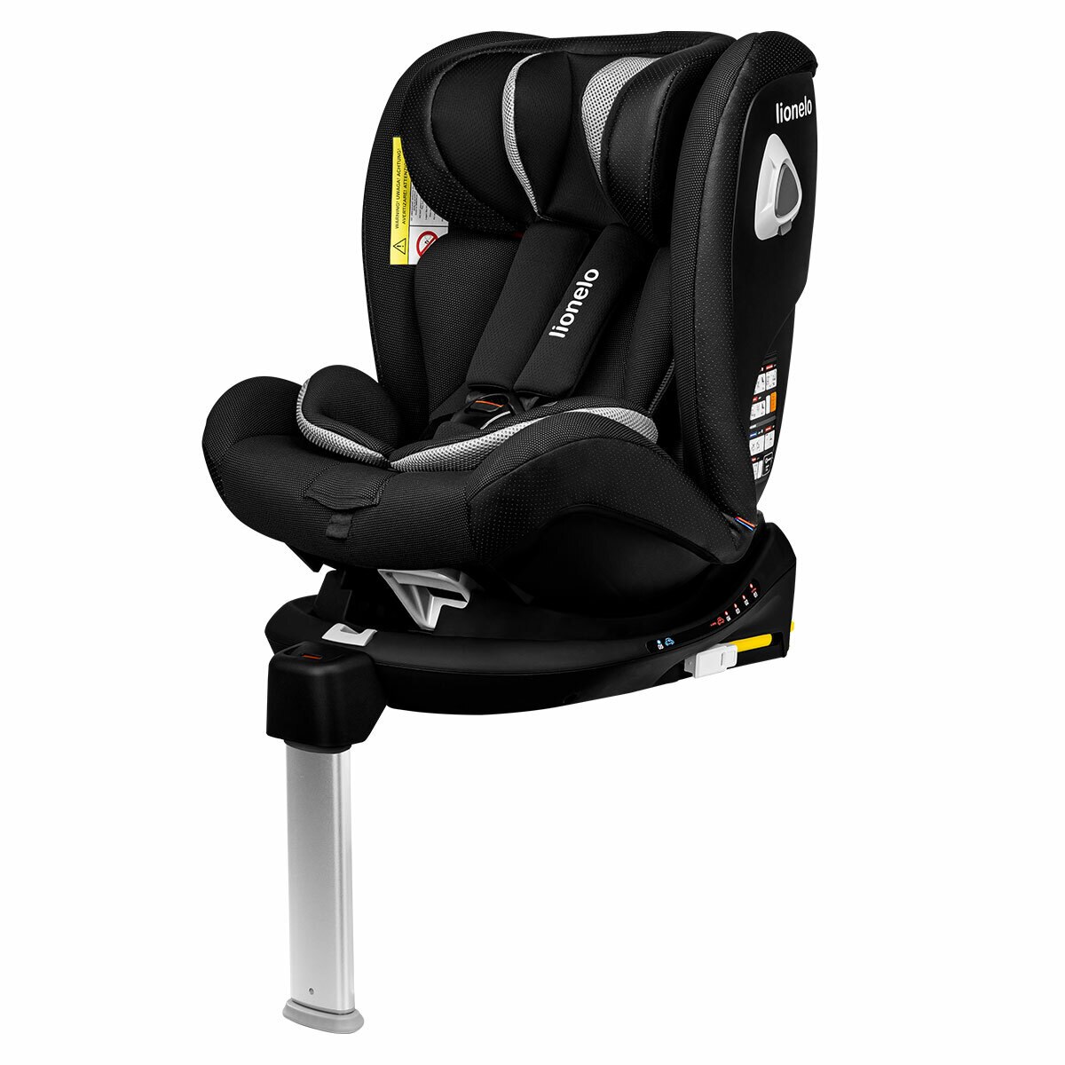 Scaun auto, Lionelo, Braam Carbon, Pozitie de somn, Protectie laterala, Rotire 360 grade, 0-36 Kg, cu Isofix, Negru