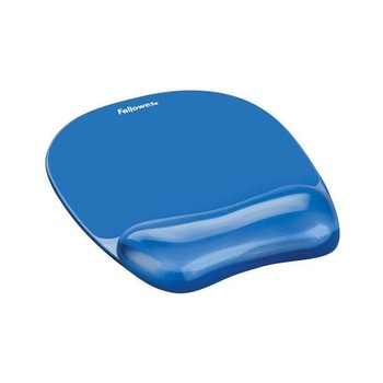 Mousepad Fellowes Crystal™ Gel albastru ergonomic Mousepad Fellowes Crystal™ Gel albastru ergonomic