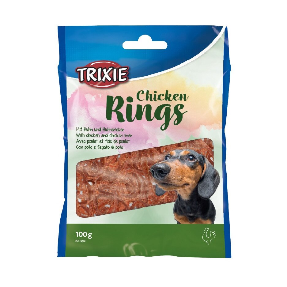 Recompense Pentru Caini Trixie Inele Cu Pui 100 g 31665