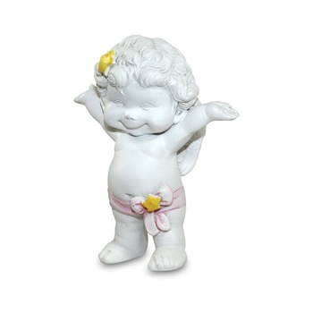 Figurina alba, ingeras, 9 cm Figurina alba, ingeras, 9 cm
