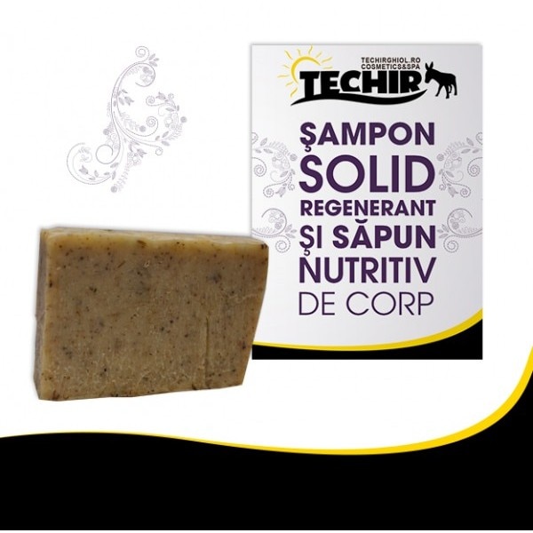 Techir Sampon solid regenerant si sapun nutritiv 100 g