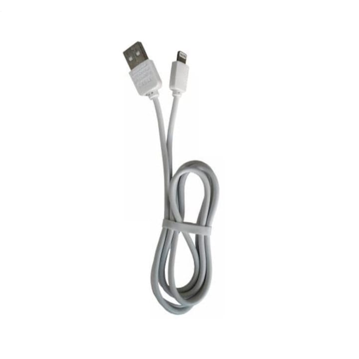 Cablu de incarcare si sincronizare pentru Apple iPhone cu mufa Lightning, lungime 1 m, Original Maxcell, alb