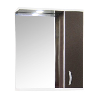 Oglinda cu dulap si iluminare , Badenmob , 55x60cm , Antracit Oglinda cu dulap si iluminare , Badenmob , 55x60cm , Antracit