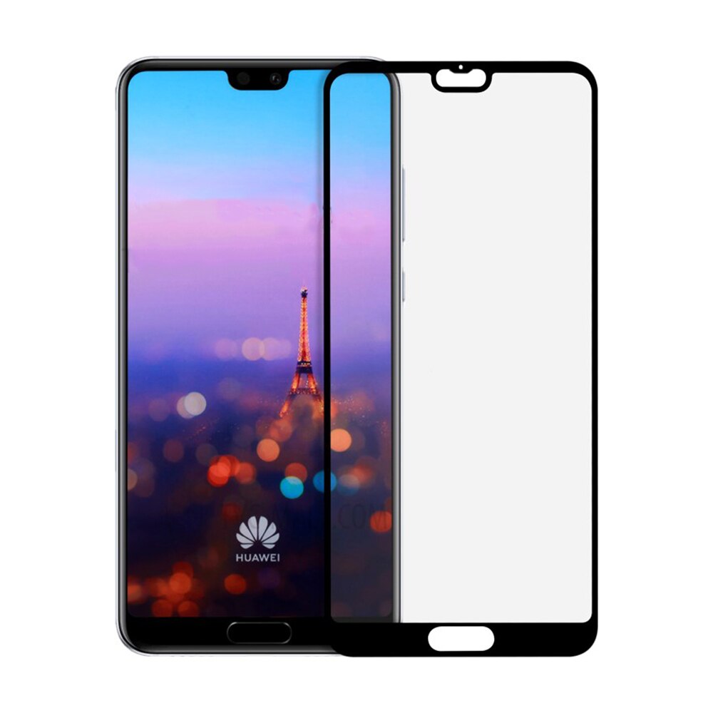 Set 10 Folii din sticla securizata, 9H, Huawei P20 Black
