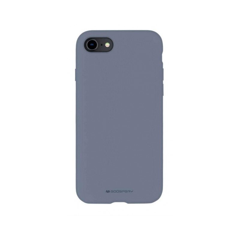 Husa Spate Mercury Silicone iPhone Se 2 ( 2020 ) , cu Interior Alcantara , lavander Gri