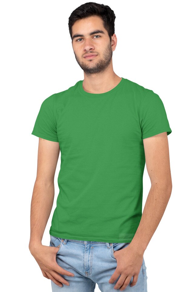 Tricou clasic A7 barbatesc, bumbac, Verde