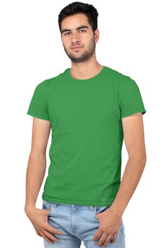 Tricou clasic A7 barbatesc, bumbac, Verde Tricou clasic A7 barbatesc, bumbac, Verde