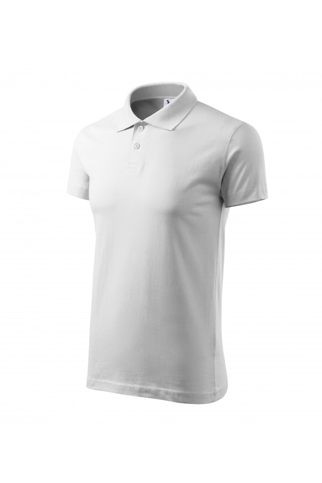Tricou barbati, tip polo,Alb 202-00, Alb