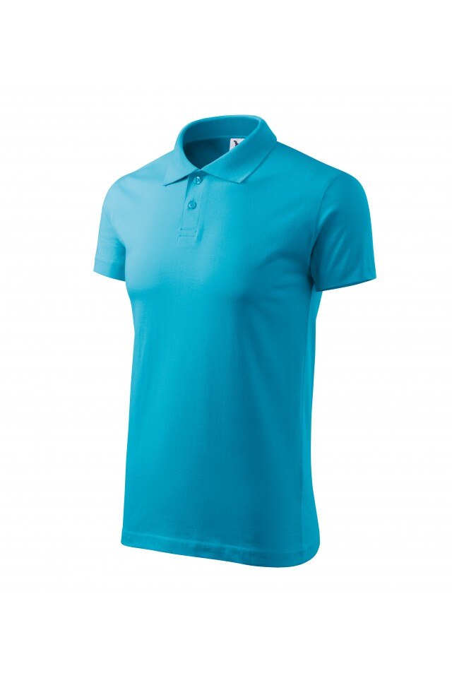 Tricou barbati, tip polo,Turcoaz 202-44, Turcoaz