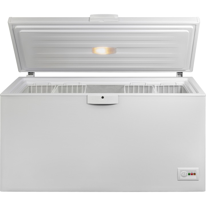 Lada frigorifica Beko HSA37540N, 350 l, Clasa E, Fast Freezing, Securizare yala , Alb