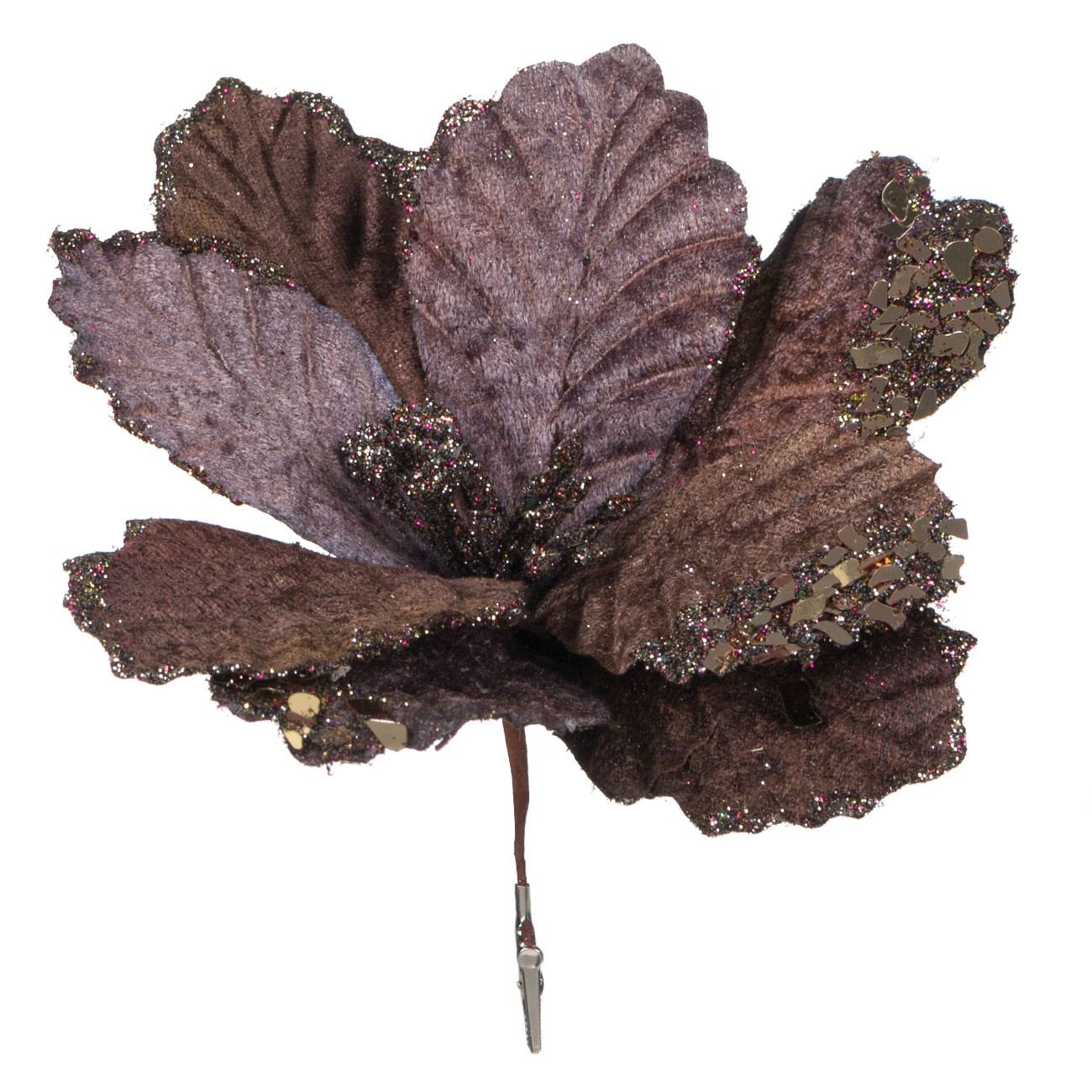 Ornament Craciun, floare decorativa, 25 cm