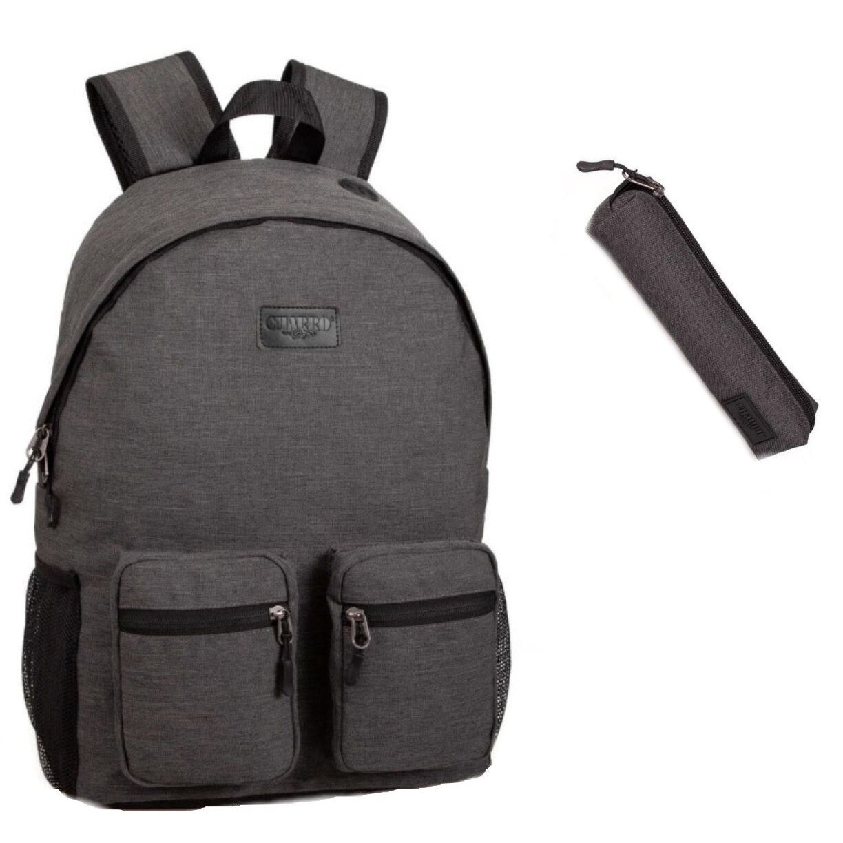 Set scoala Charro 2B - Ghiozdan + Etui - gri