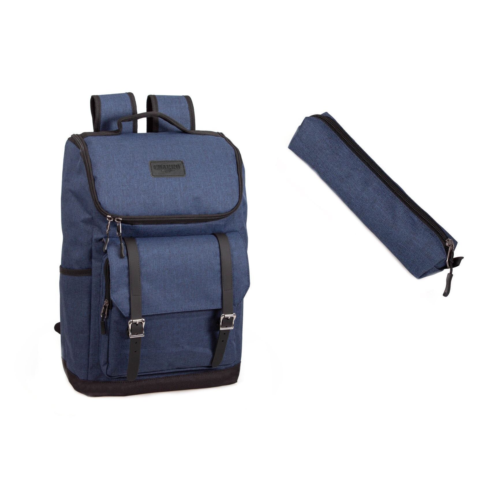 Set scoala Charro Deluxe - Ghiozdan + Etui - albastru