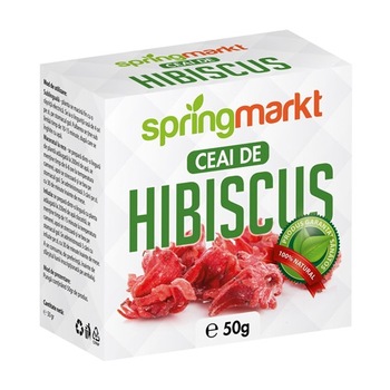 Ceai de Hibiscus 50 grame Springmarkt Ceai de Hibiscus 50 grame Springmarkt