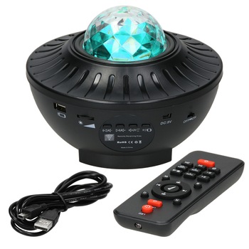 Proiector lumini LED valuri si stele multicolore, ECD Germany, cu telecomanda, port USB si bluetooth pentru muzica Proiector lumini LED valuri si stele multicolore, ECD Germany, cu telecomanda, port USB si bluetooth pentru muzica
