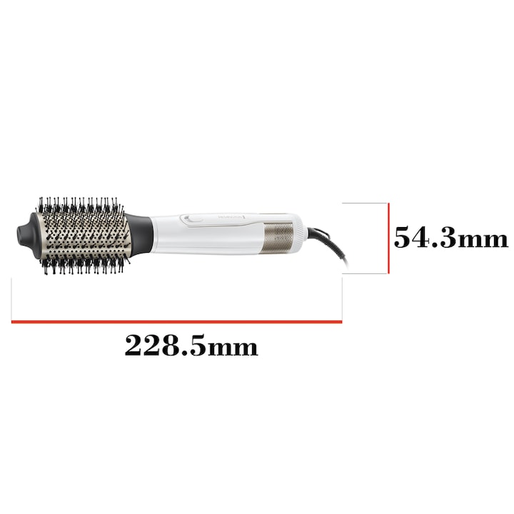 Aparat de coafat, Remington, Cu aer cald, 1200 W, 3 nivele de temperatura, 3 viteze, Alb