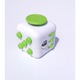 Fidget Cube Stresszoldó játék, műanyag, fehér/zöld