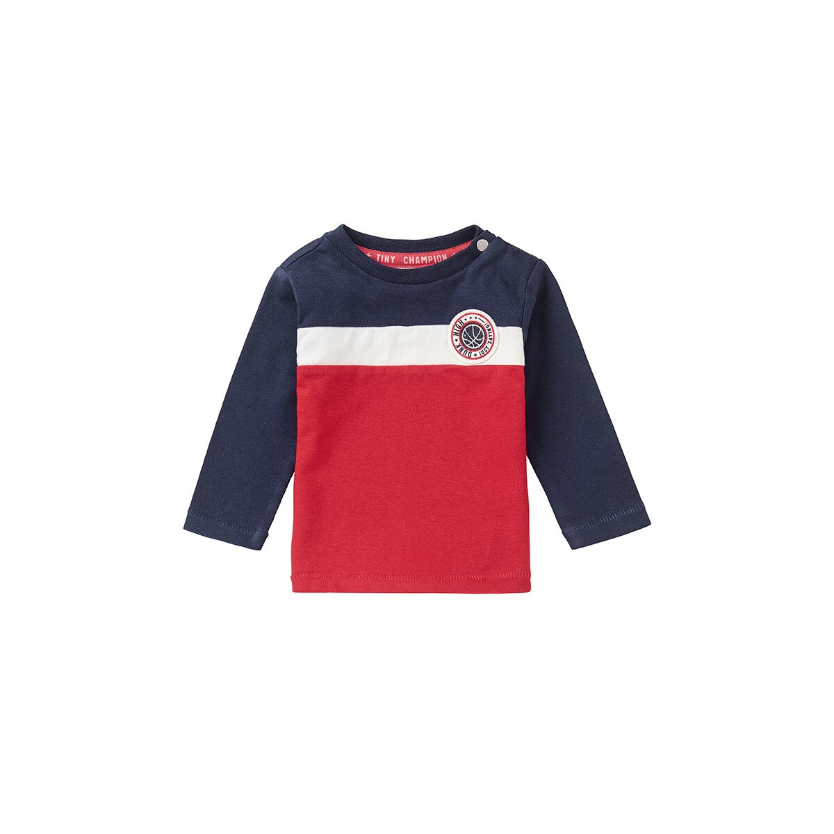 Bluza bebe, Noppies, bumbac organic, Greyton, bleumarin&rosu