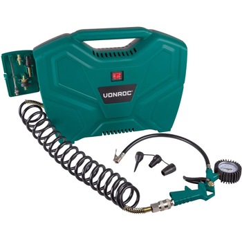 Compresor de aer portabil VONROC, CR501AC, 1100W, 8 bar, debit 180 l/min, fara ulei Compresor de aer portabil VONROC, CR501AC, 1100W, 8 bar, debit 180 l/min, fara ulei