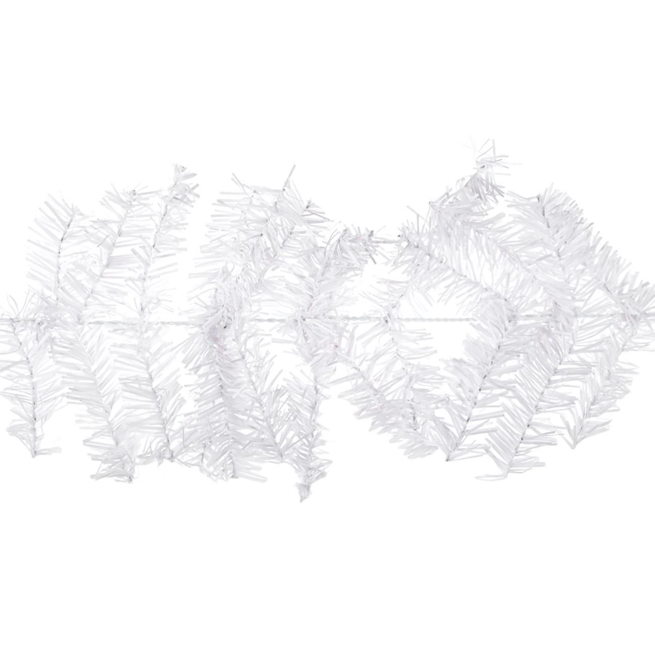 Ghirlanda Decorativa de Craciun, New Line, model Crenguta Alba, 2,7 m
