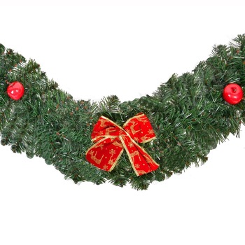 Ghirlanda cu fundita decorativa de Craciun, Lioness, 2.7 x 0.24 m Ghirlanda cu fundita decorativa de Craciun, Lioness, 2.7 x 0.24 m