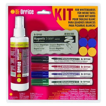 Kit accesorii Bi-Silque, pentru tabla magnetica Kit accesorii Bi-Silque, pentru tabla magnetica