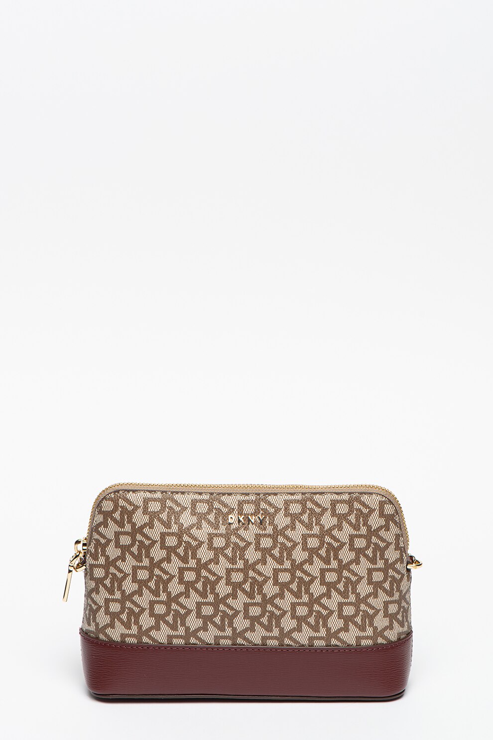 DKNY, Geanta crossbody din piele ecologica Bryant, Maro