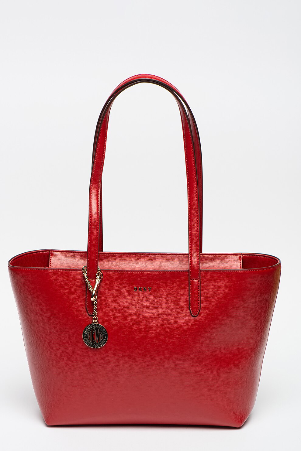DKNY, Geanta shopper din piele Bryant, Rosu