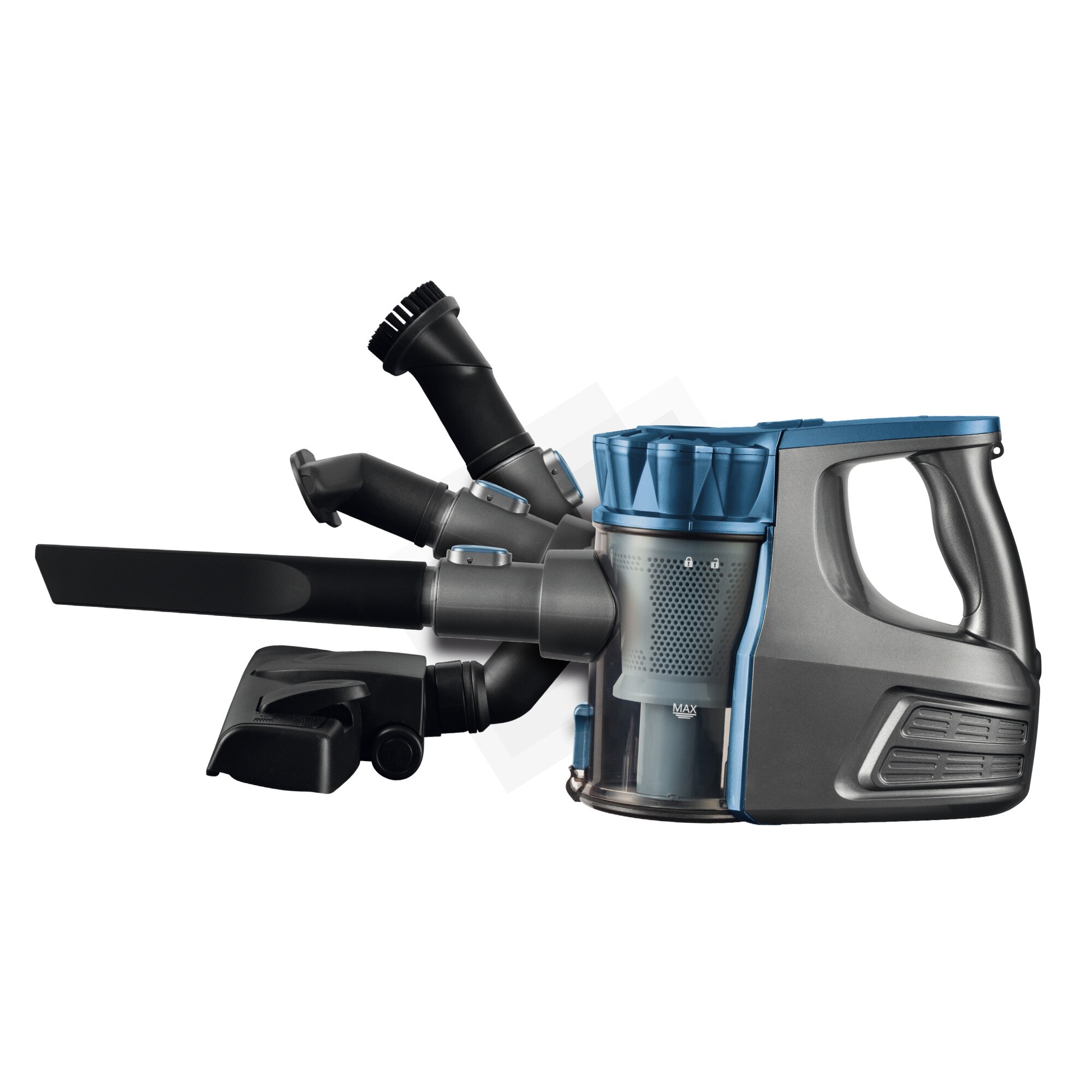 Aspirator de mana, Jocca, 100-240V ~ 50 / 60Hz 0.5A, Albastru, 2200Mah, 0.8 l