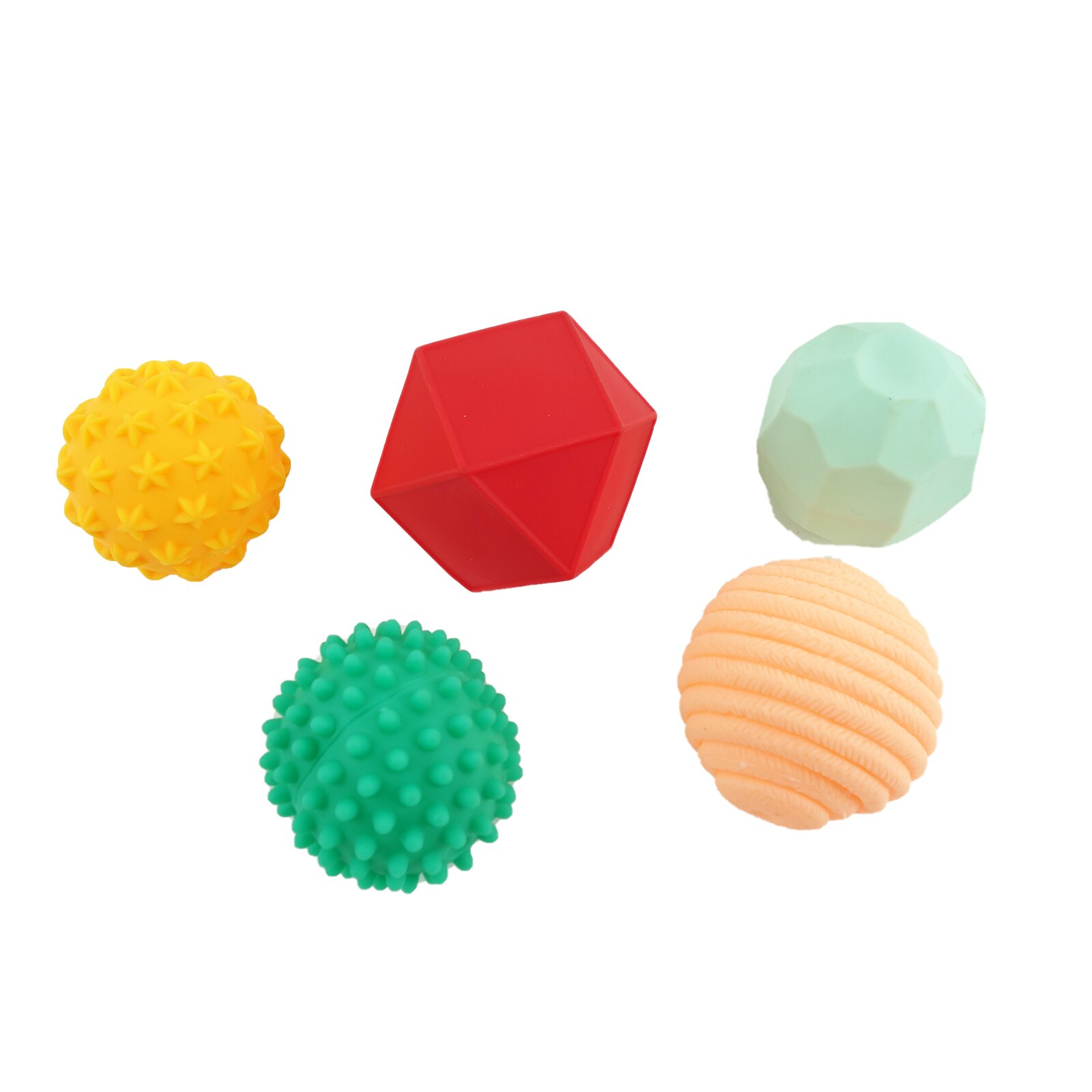 Jucarii senzoriale, pentru bebelusi, set de 5 bucati, multicolor