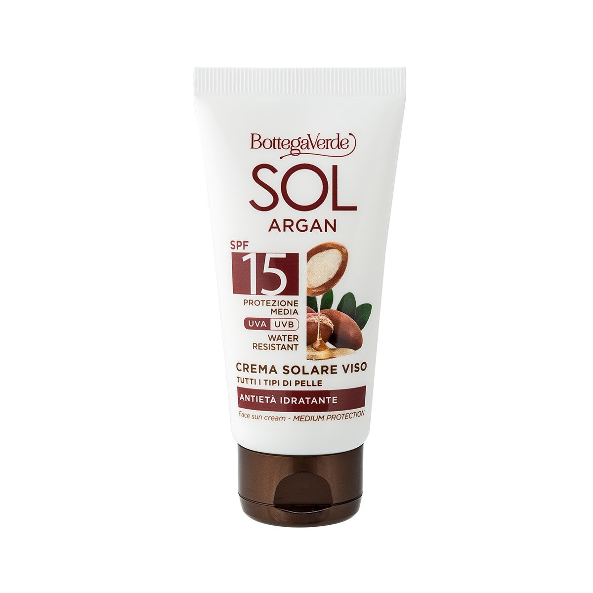 Crema antirid, de zi, cu ulei de Argan si acid hialuronic, SPF15 - SOL Argan, 50 ML, Bottega Verde