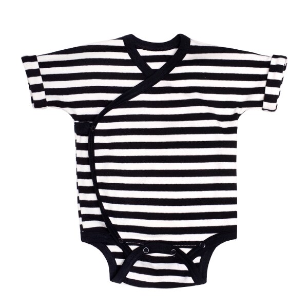 Body dungi alb si negru pentru bebelusi din bumbac organic