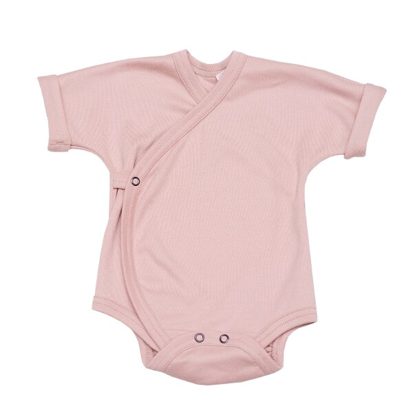 Body roz pentru nou-nascuti din bumbac organic, 50/56 cm
