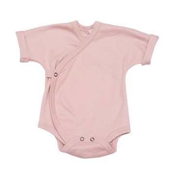 Body roz pentru bebelusi din bumbac organic Body roz pentru bebelusi din bumbac organic