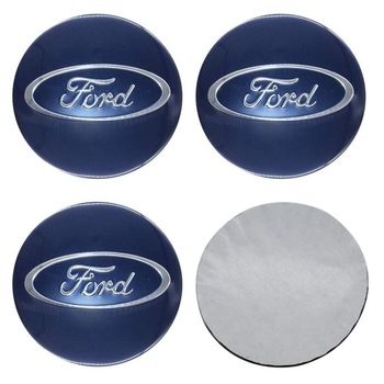 Stickere Ford Albastre din tabla autoadezive 56mm pentru jante aliaj Stickere Ford Albastre din tabla autoadezive 56mm pentru jante aliaj