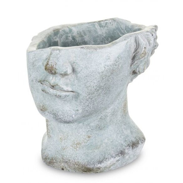 Ghiveci de piatra, figura, gri, 20x18.5x19 cm