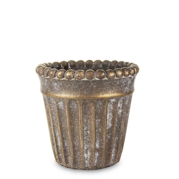 Ghiveci de piatra, bronz, 13x12.5 cm