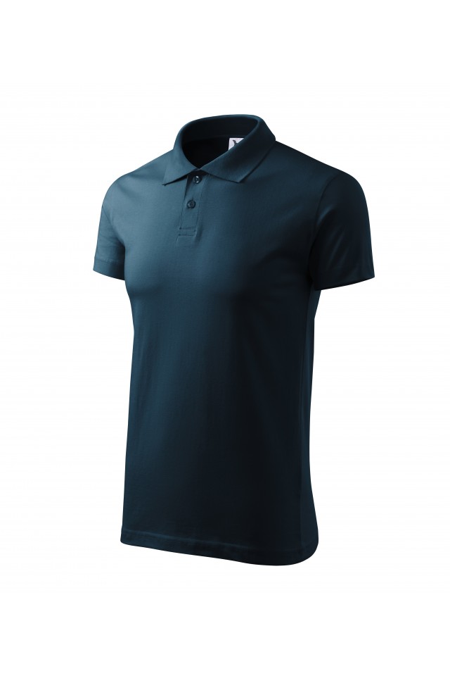 Tricou barbati, tip polo,Albastru marin 202-02, Albastru