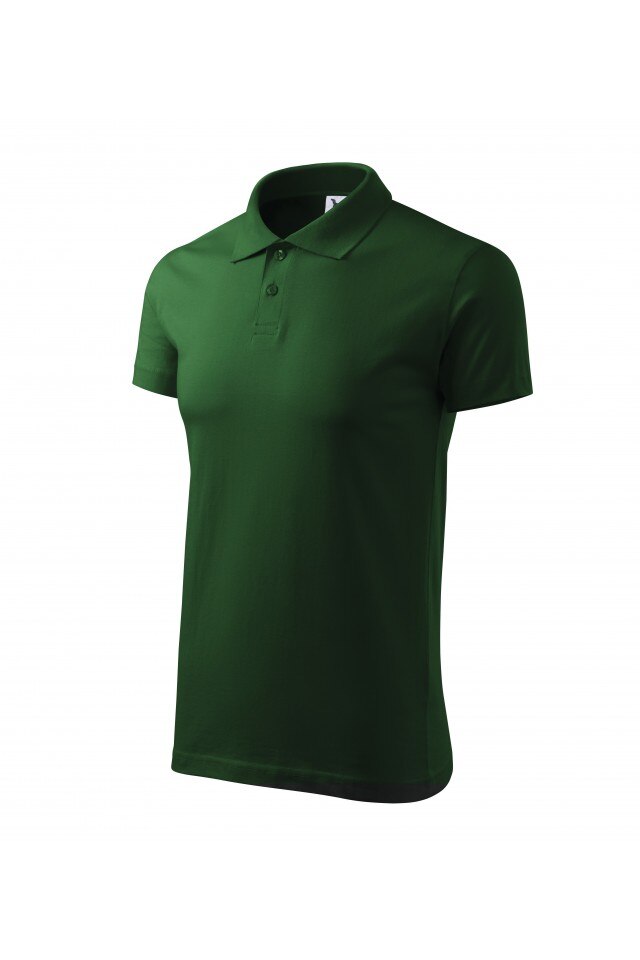 Tricou barbati, tip polo,Verde sticla 202-06, Verde