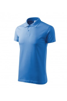 Tricou barbati, tip polo,Albastru azuriu 202-14, Albastru Tricou barbati, tip polo,Albastru azuriu 202-14, Albastru
